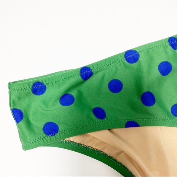 J. Crew Polka Dot Green Hipster Bikini Bot… - Picture 2 of 5